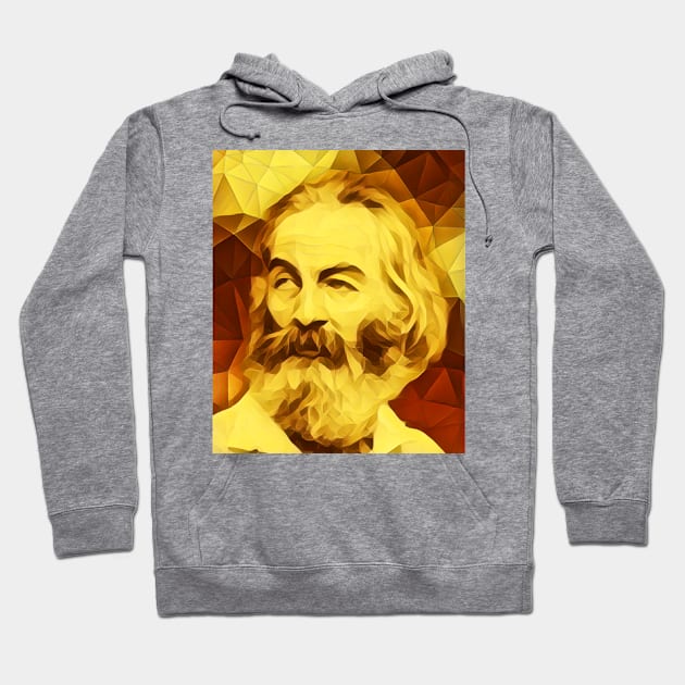 Walt Whitman Golden Portrait | Walt Whitman Artwork 11 Hoodie by JustLit